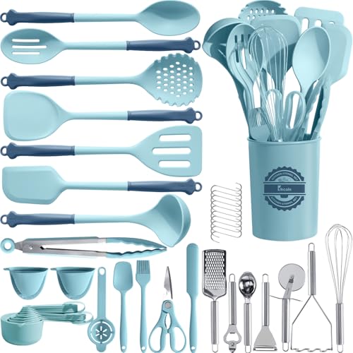 Pale Blue Kitchen Utensils Set