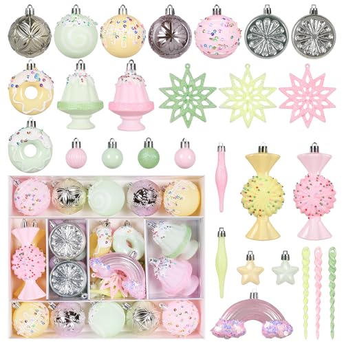Pastel Christmas Ornament Set
