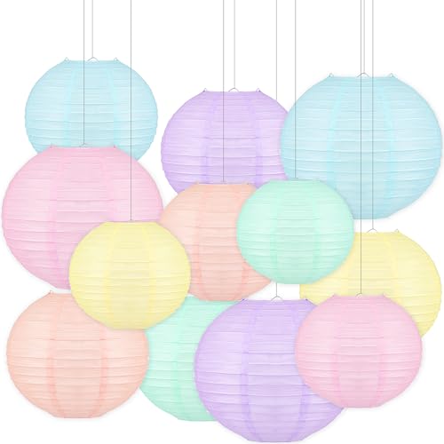 Set of Pastel Paper Lanterns
