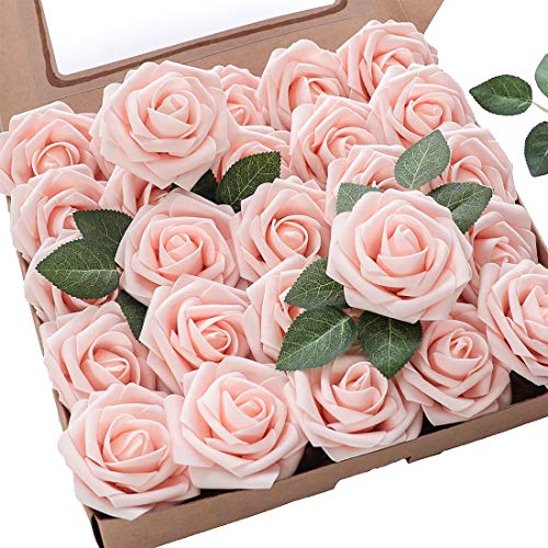 Pastel Pink Artificial Roses