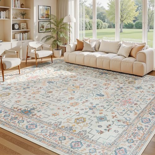 Pastel Toned Vintage Area Rug
