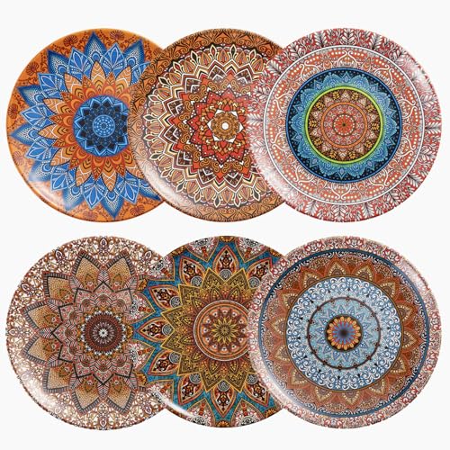 Patterned Melamine Dinner Plates