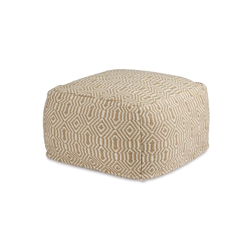 Patterned Pouf Stool