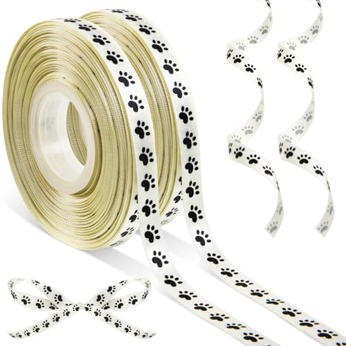 Decorative Paw Print Ribbon