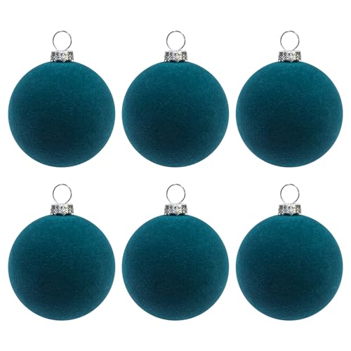 Set of Peacock Blue Christmas Ornaments