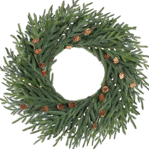 Natural Pinecone and Berry Wreath
