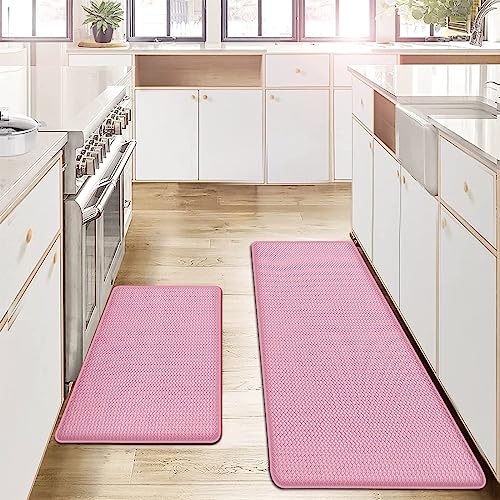 Cushioned Pink Kitchen Mats