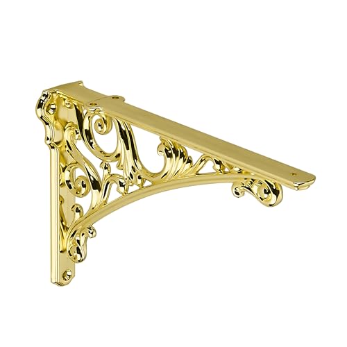 Polished Gold Shelf Brackets
