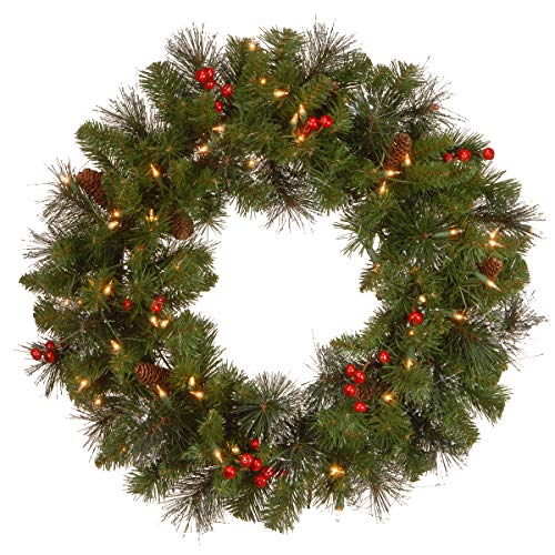 Pre-lit Artificial Christmas Wreath