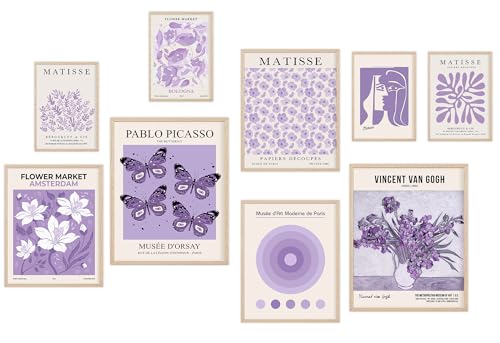 Purple Amethyst Wall Art Set