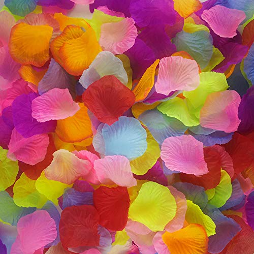 Rainbow Silk Rose Petals