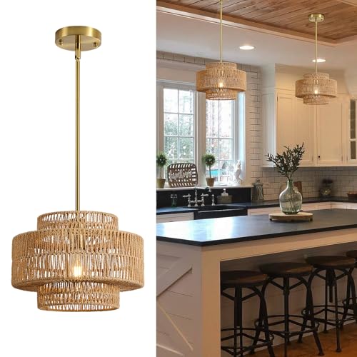 Woven Rattan Pendant Light