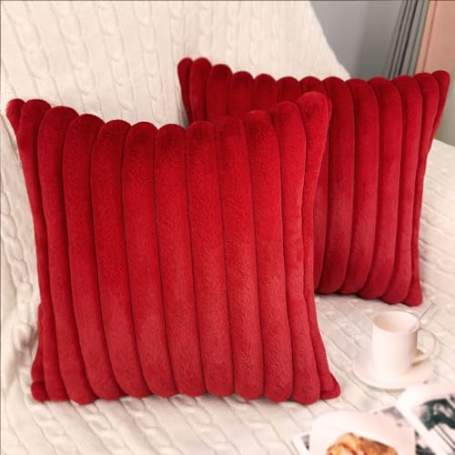 Vibrant Scarlet Accent Pillow
