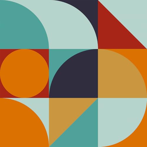 Crimson Geometric Wall Covering