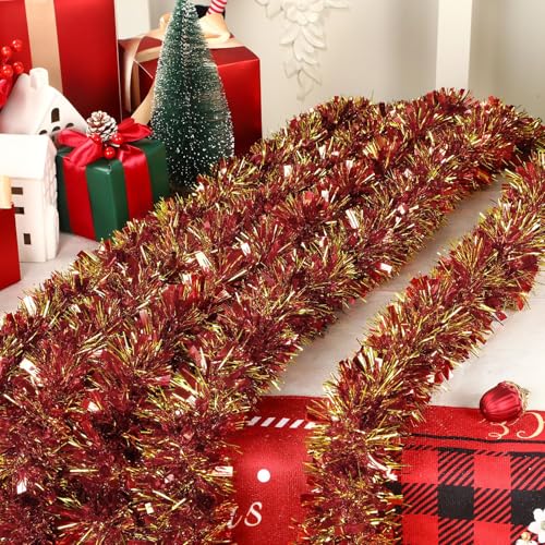 Red and Gold Christmas Garland