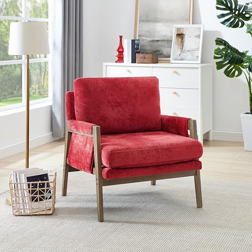 Audacious Red Mid-Century Armchair