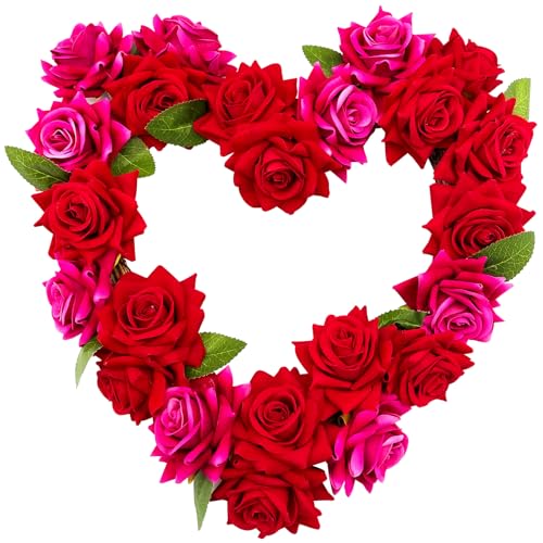 Crimson and Rosy Heart Ornament