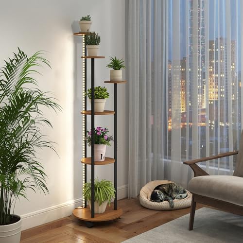 Multifunctional Rolling Plant Table with Lights