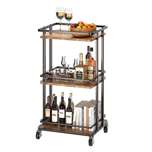 Wheeled Timber and Alloy Drinks Trolley