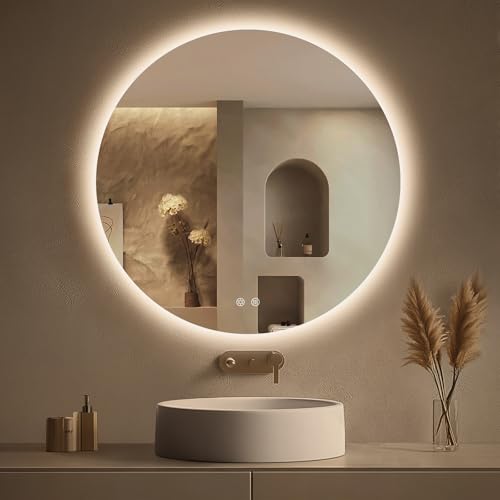 Round LED Backlit Bathroom Mirror