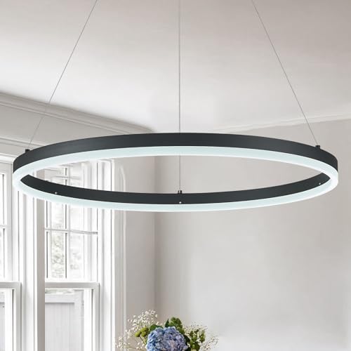 Large Round LED Chandelier Light Fixture