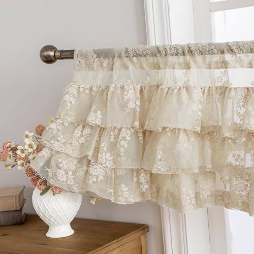 Ruffled Lace Valance Curtains