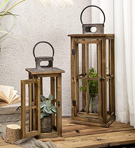 Rustic metal hanging lanterns