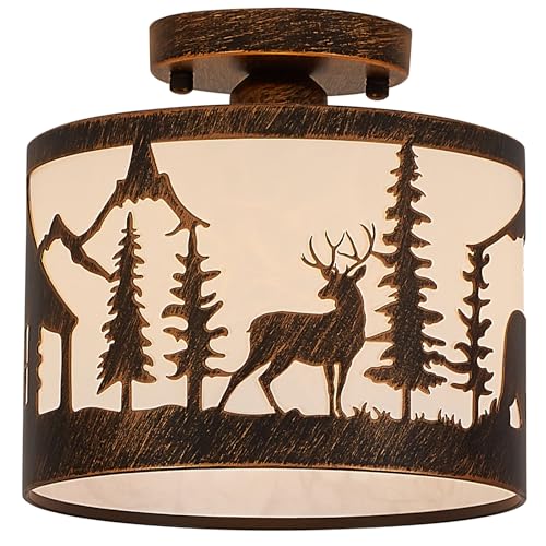 Country Style Semi-Flush Mount