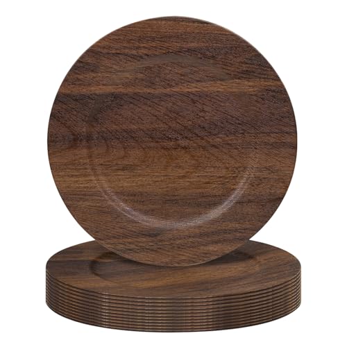 Countryside Round Timber Charger Plates