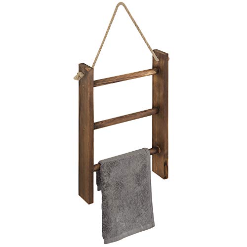 Earthy Timber Ladder Towel Support