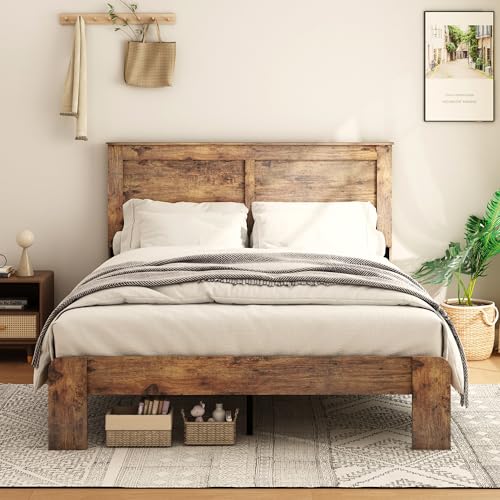Rustic Wooden Bed Frame