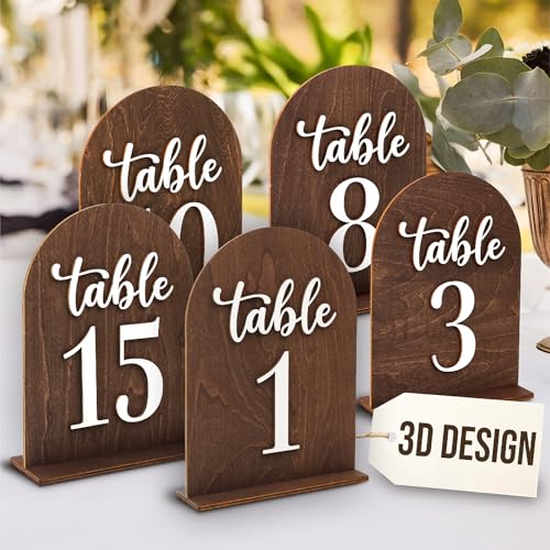 Rustic Wooden Table Numbers