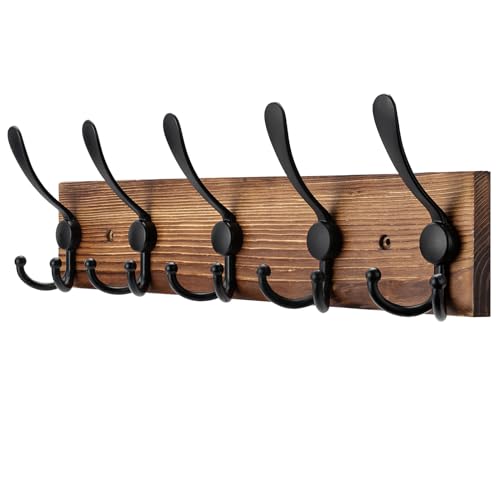 Rustic Wooden Wall Hook Rack