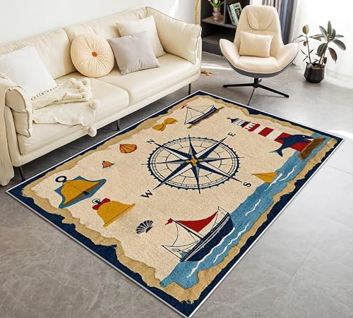 Sailboat-Themed Rug