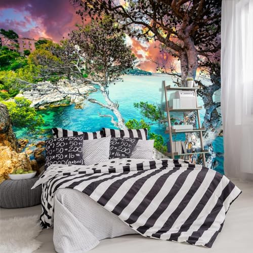 Sandy-Toned Fabric Wallpaper