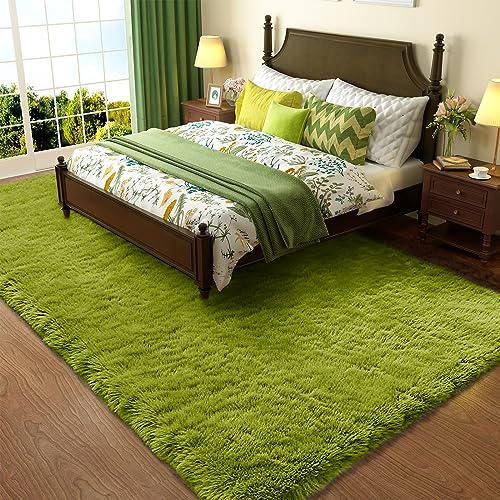 Shaggy Green Area Rug