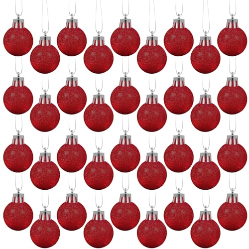 Lustrous Crimson Christmas Baubles