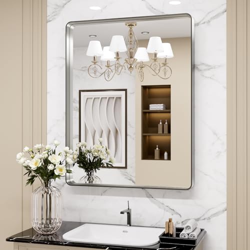 Silver Frame Wall Mirror