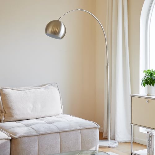 Silver Metallic Floor Lamp