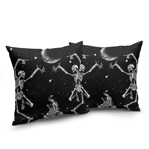 Skeleton-Themed Decorative Pillow Covers