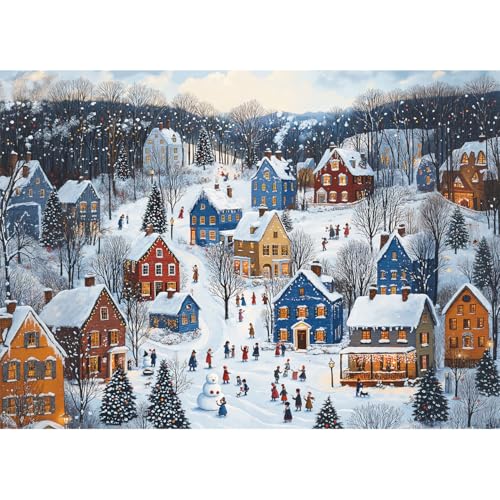 Snowy Village Puzzle