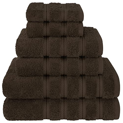 Soft Brown Bath Towels Set