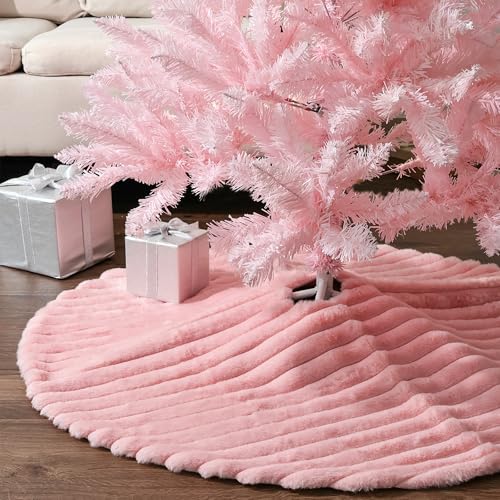 Soft Pink Christmas Tree Skirt