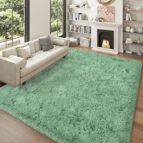 Soft Plush Sage Green Area Rug