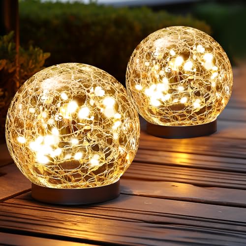 Solar-Powered LED Globe Lights