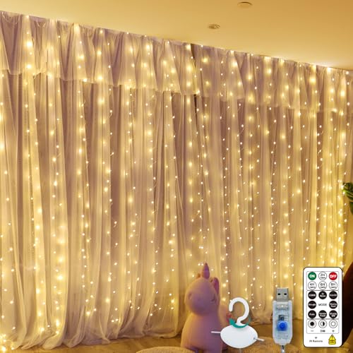 String Lights joined with Drapery