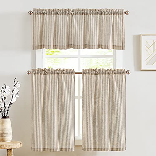 Striped Curtain Valance Set