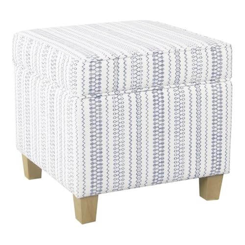 Striped Ottoman Footstool