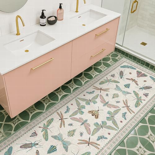 Muted Pattern Butterfly Floor Covering