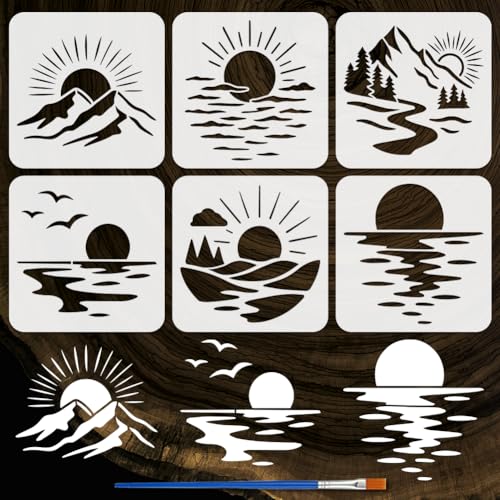 Sunset Tone Wall Stencil Set